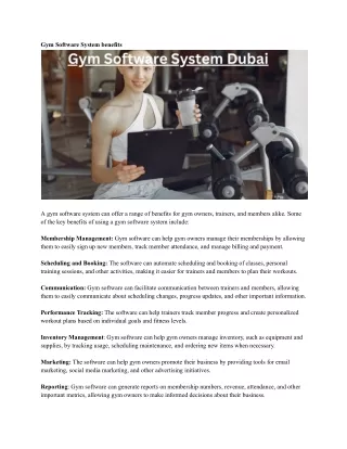 gym software system benefits