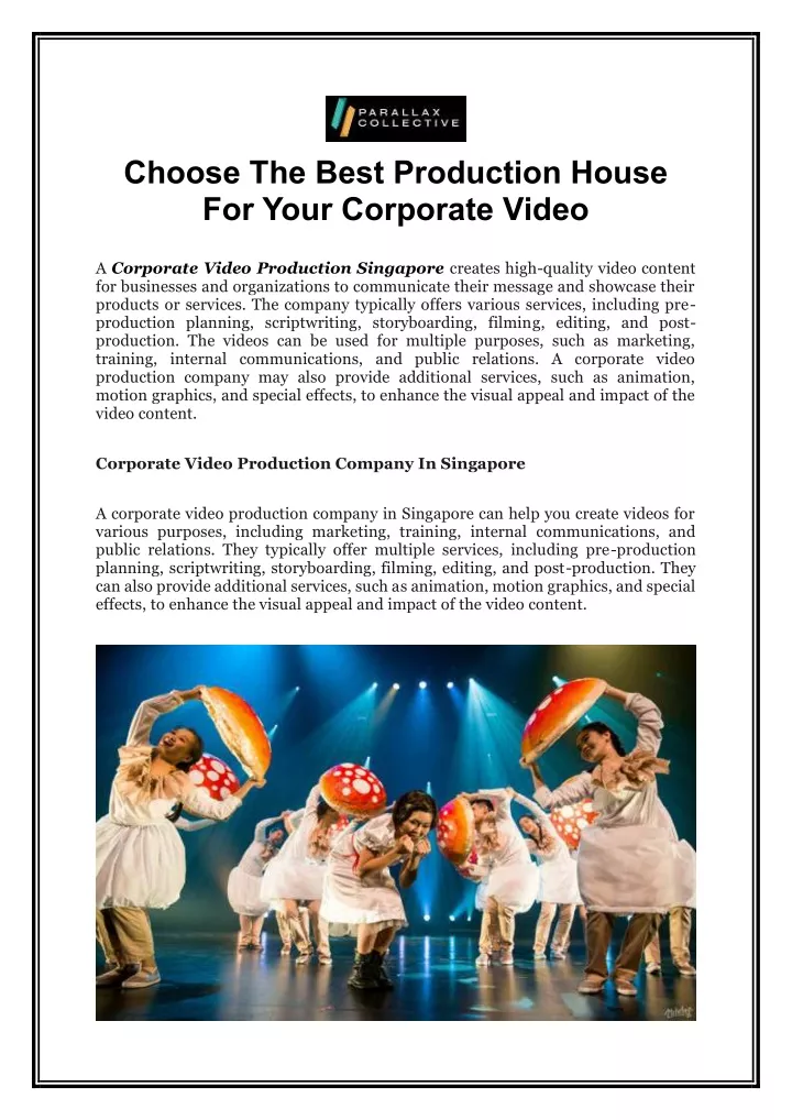 choose the best production house for your