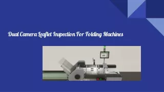 Dual Camera Leaflet Inspection For Folding Machines