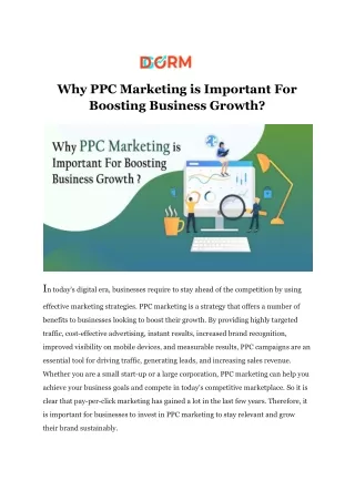 Why PPC Marketing is Important For Boosting Business Growth?