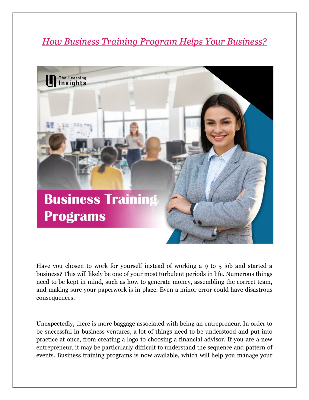 PPT - How Business Training Program Helps Your Business? PowerPoint ...