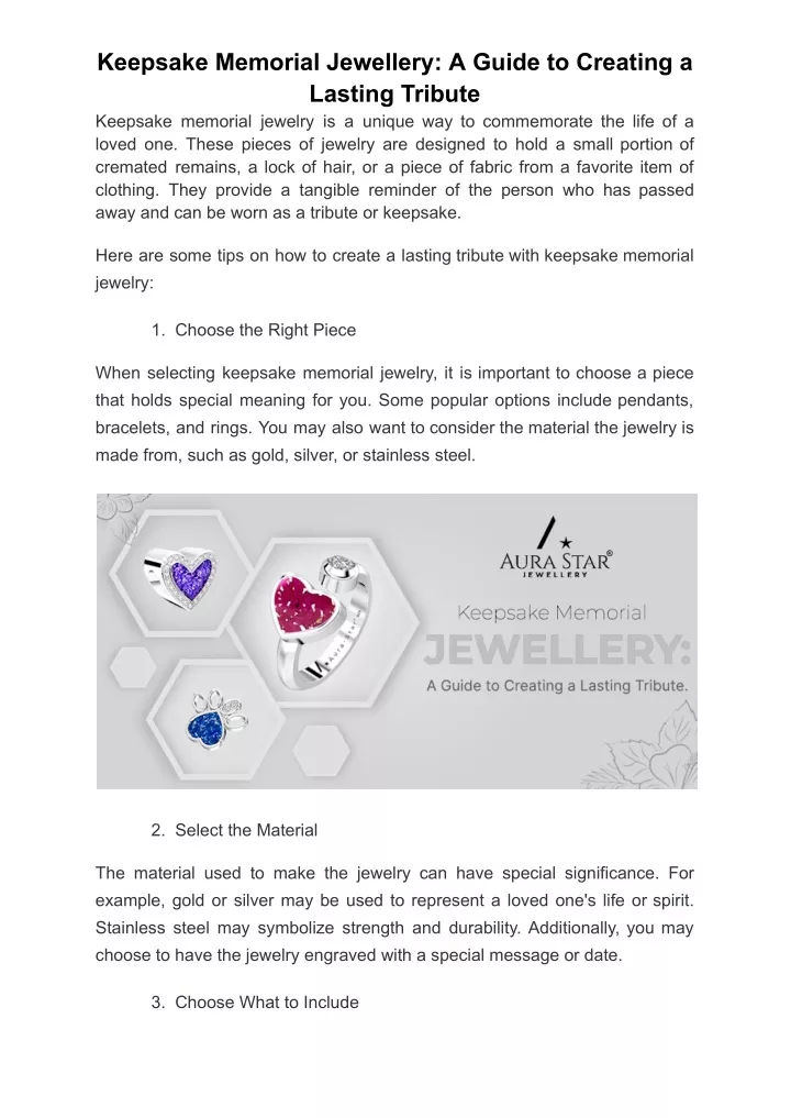 keepsake memorial jewellery a guide to creating