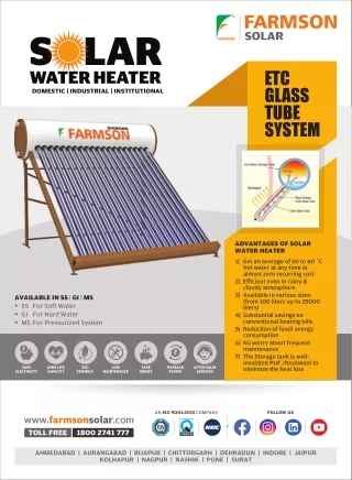 Solar heater manufacturers in India