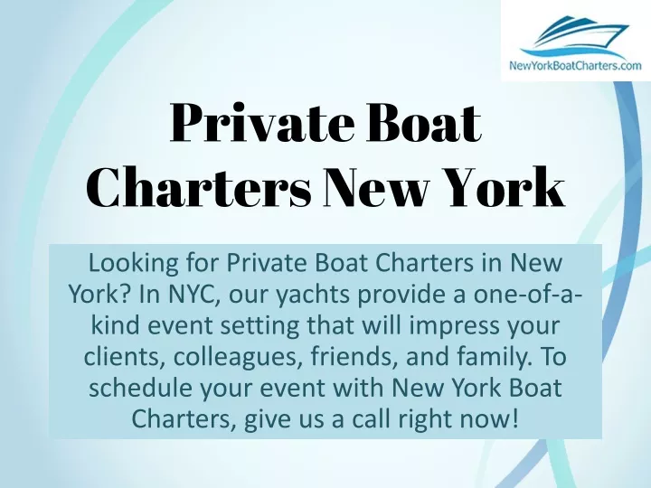 private boat charters new york
