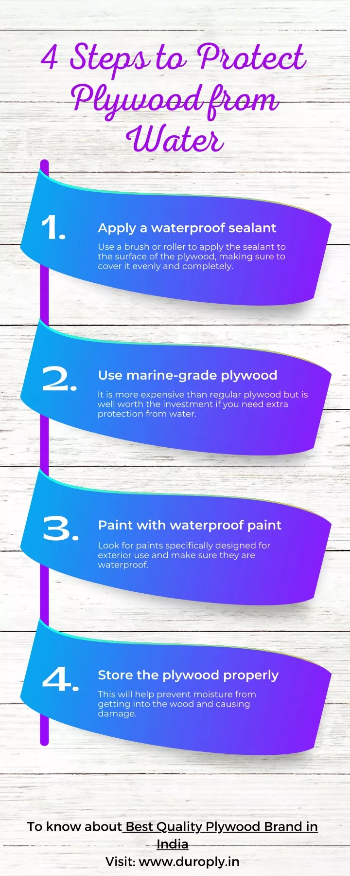 PPT 4 Steps to Protect Plywood from Water PowerPoint Presentation