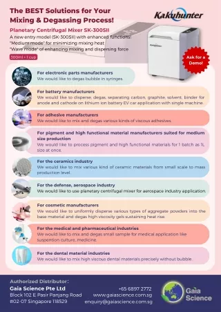 the best solutions for your mixing degassing