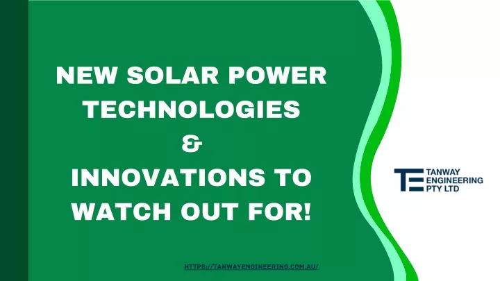 new solar power technologies innovations to watch