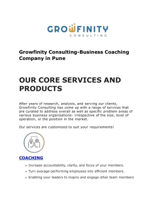 Growfinity Consulting-COntent