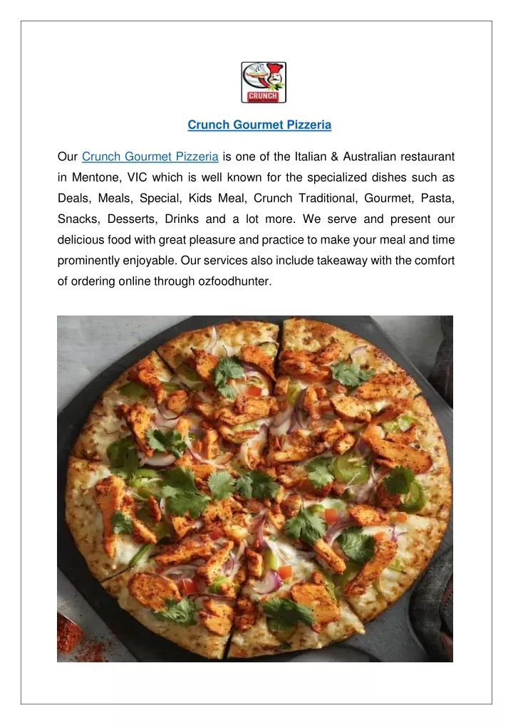 crunch gourmet pizzeria