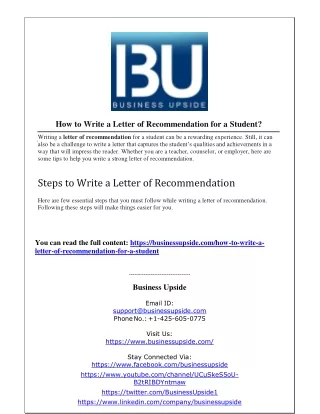 how to write a letter of recommendation