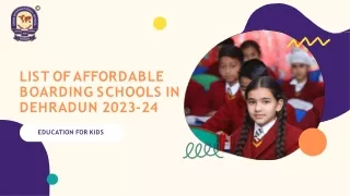 List of Affordable Boarding Schools in Dehradun 2023-24