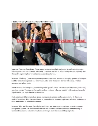 5 benefits of queue management systems