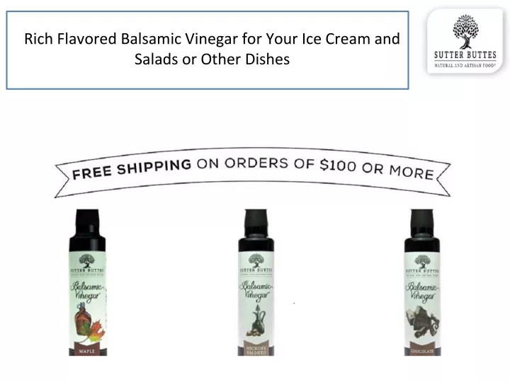 rich flavored balsamic vinegar for your ice cream