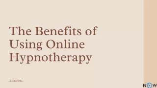 the benefits of using online hypnotherapy