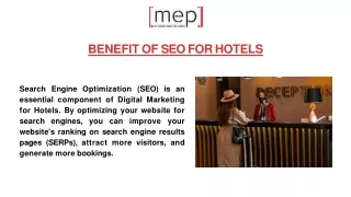 Benefits of SEO For Hotels
