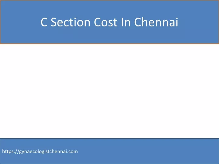 c section cost in chennai