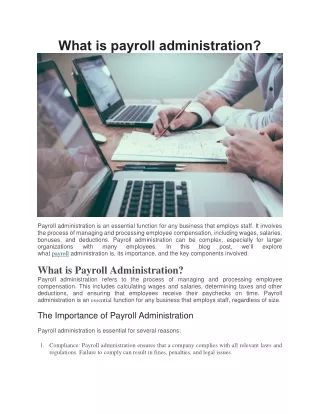 what is payroll administration