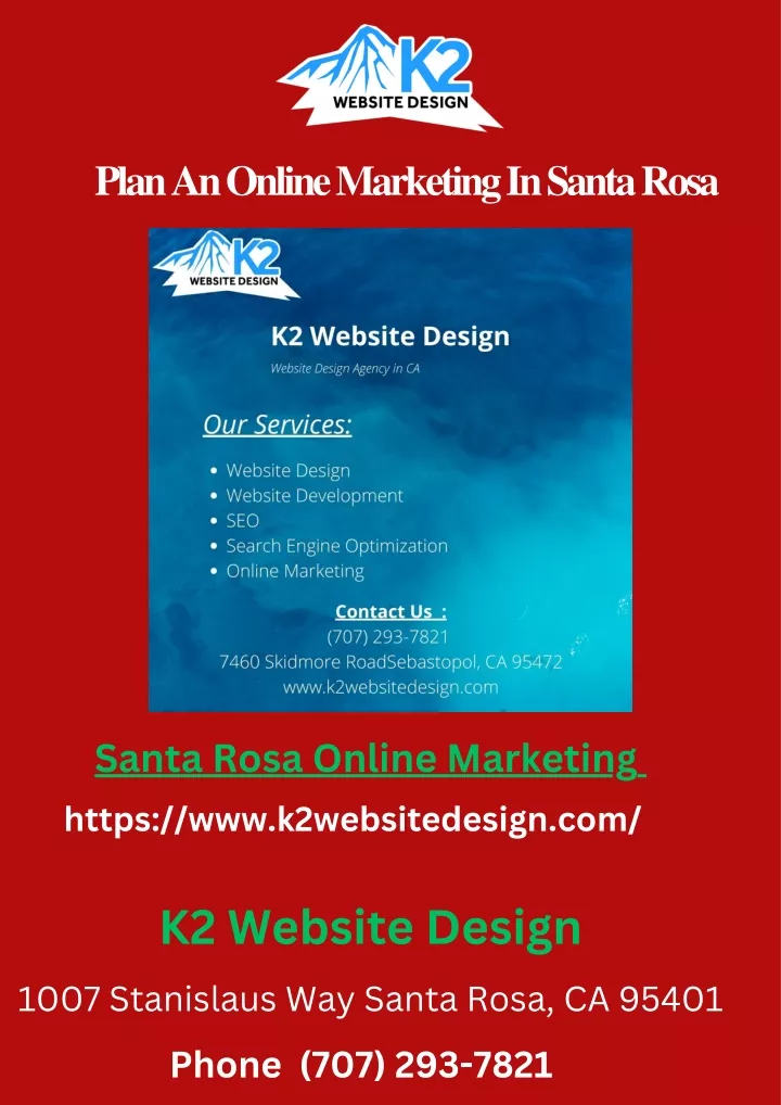 plan an online marketing in santa rosa