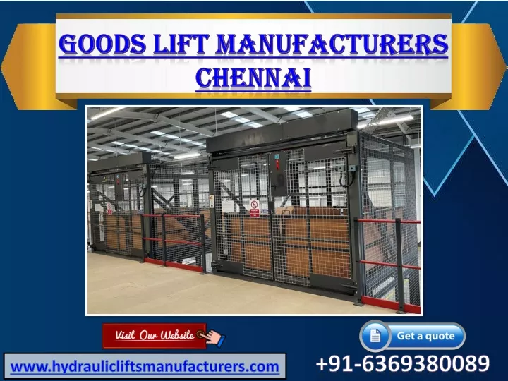 goods lift manufacturers chennai