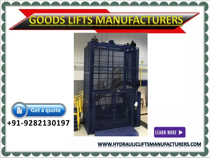 goods lifts manufacturers