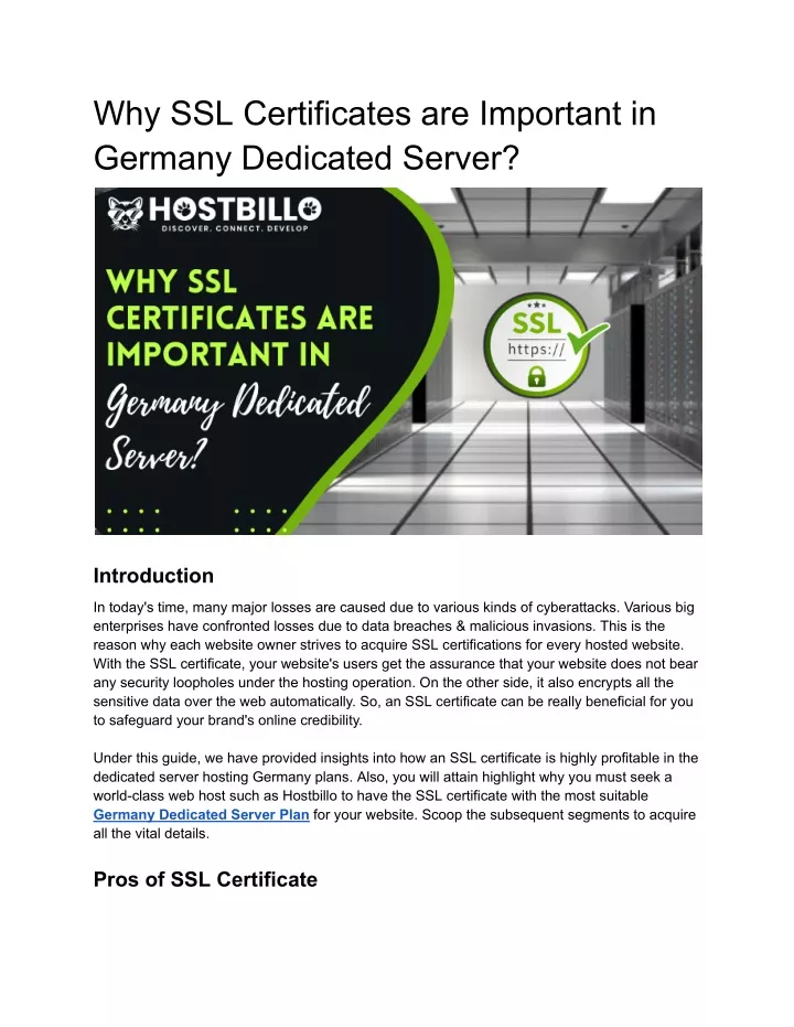 why ssl certificates are important in germany