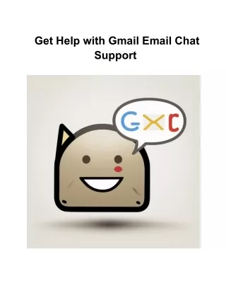 Get Help with Gmail Email Chat Support