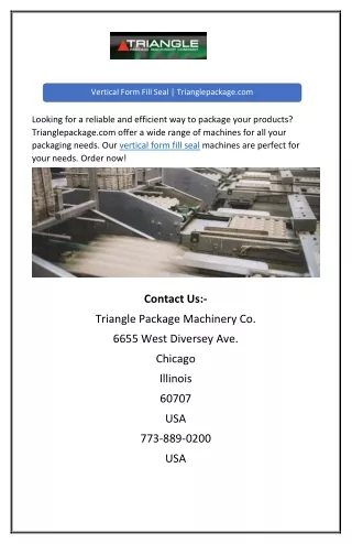 vertical form fill seal trianglepackage com
