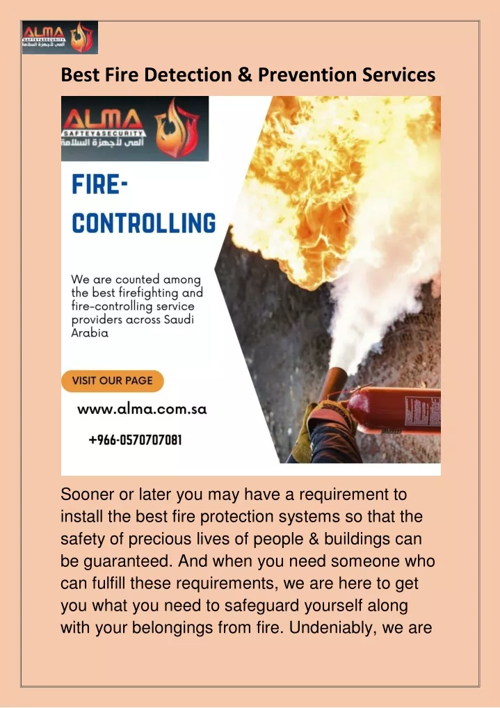 best fire detection prevention services