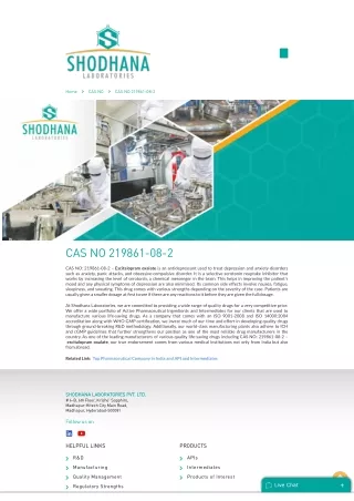 CAS NO: 219861-08-2 | Shodhana Laboratories