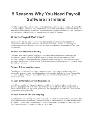 5 reasons why you need payroll software