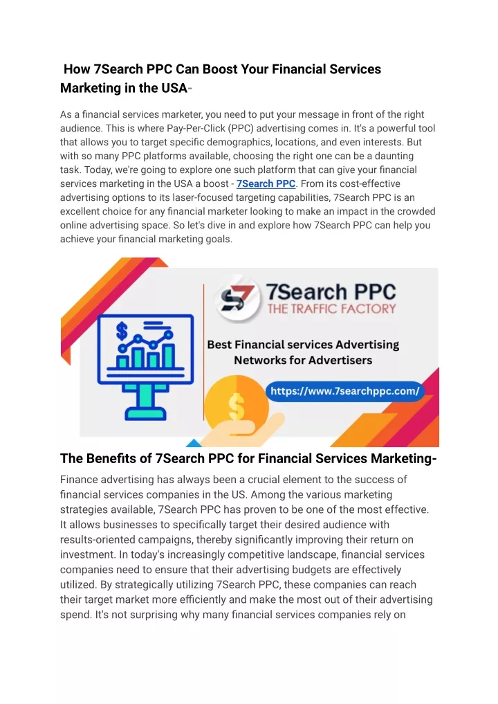 how 7search ppc can boost your financial services