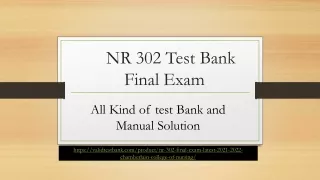 NR 302 Test Bank Final Exam