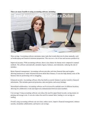 there are many benefits to using accounting