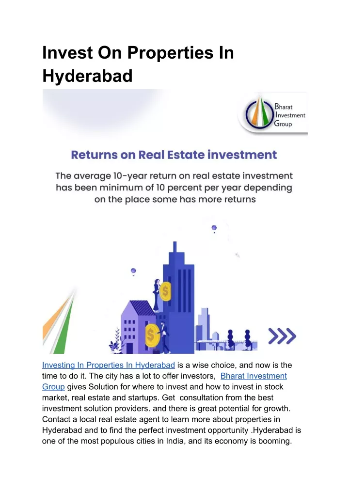 invest on properties in hyderabad