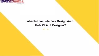 what is user interface design and role