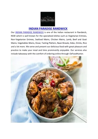 Up to 10% Offer Order Now - Indian Paradise Randwick