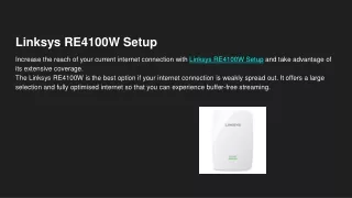 linksys re4100w setup