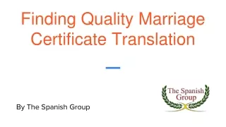 finding quality marriage certificate translation