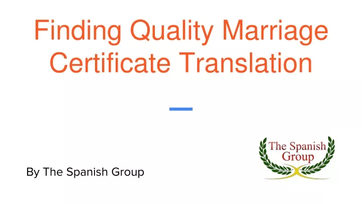 finding quality marriage certificate translation