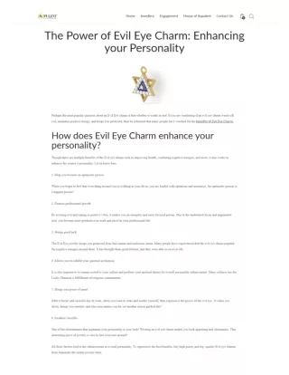 The Power of Evil Eye Charm Enhancing your Personality