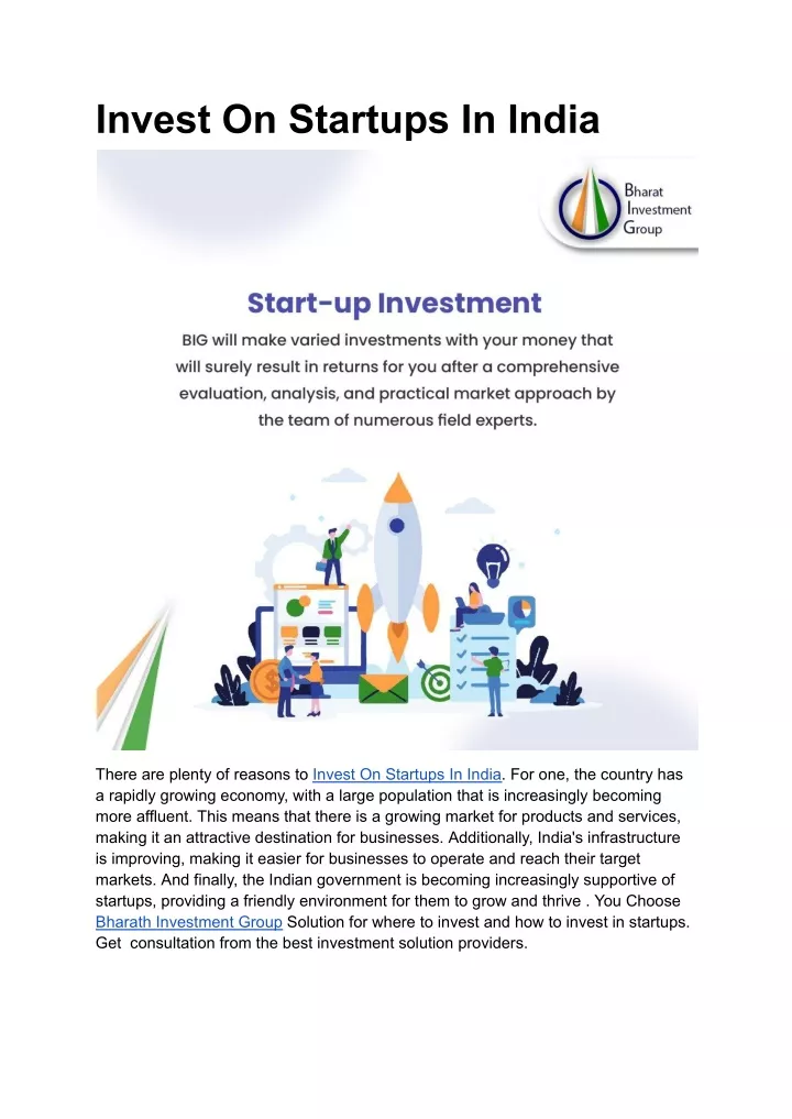 invest on startups in india