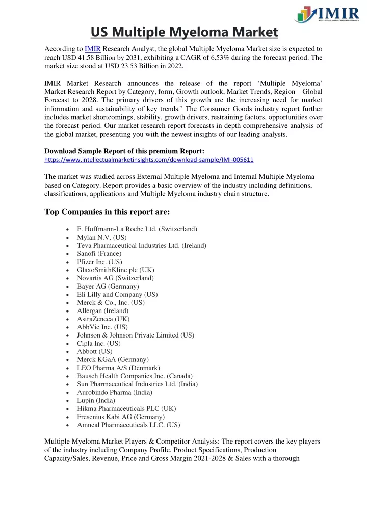 us multiple myeloma market