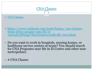 CNA Classes