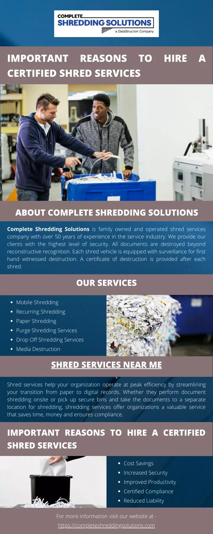 important reasons to hire a certified shred