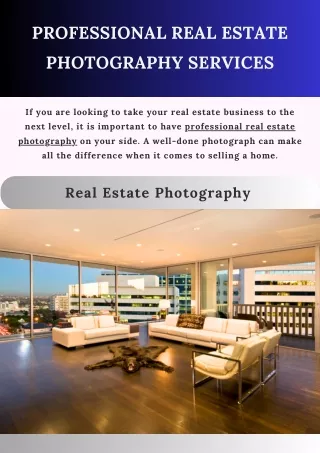 Professional Real Estate Photography Services