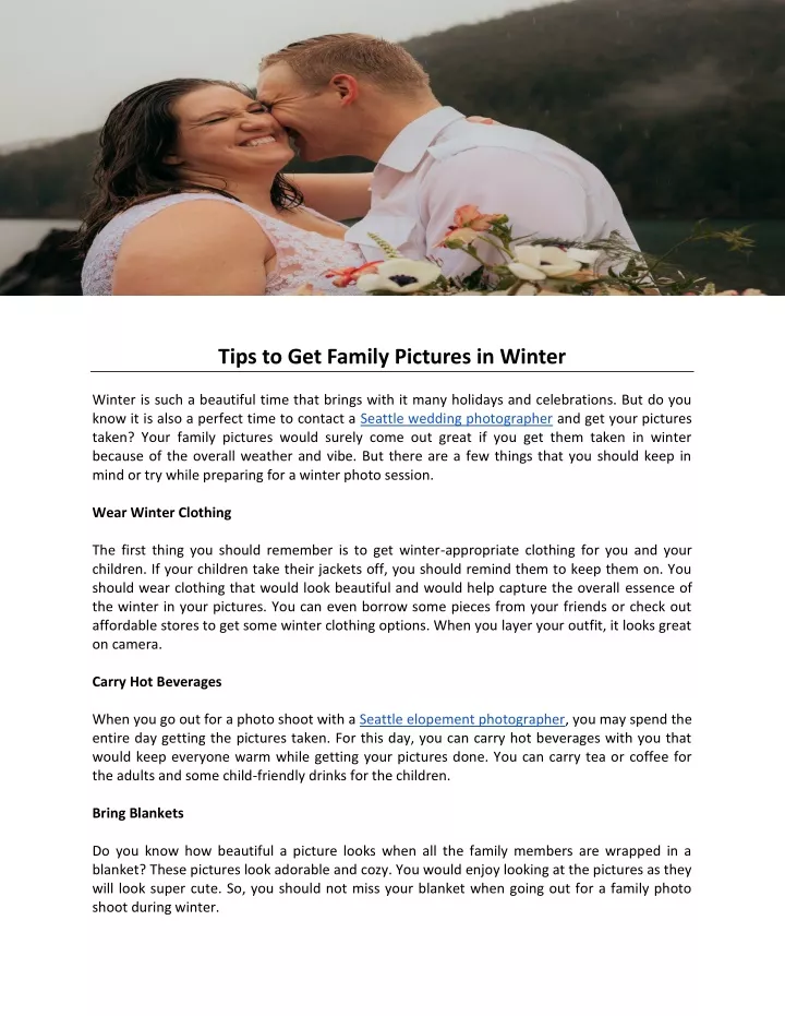 tips to get family pictures in winter