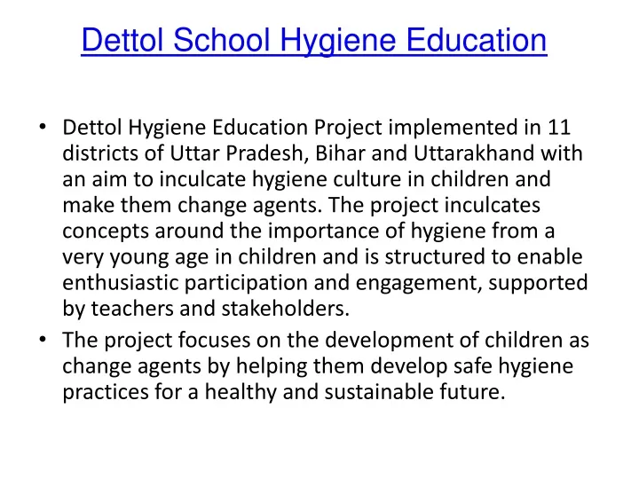 dettol school hygiene education