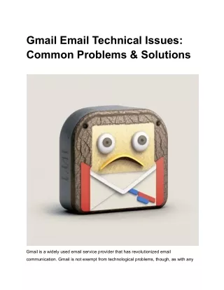 Gmail Email Technical Issues_ Common Problems & Solutions