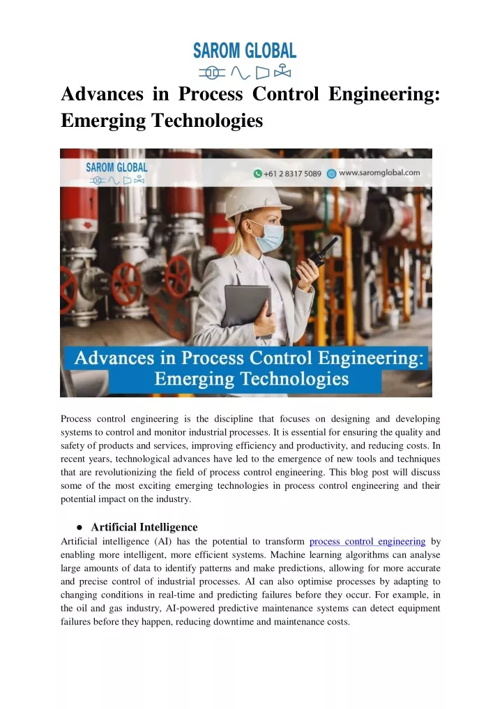 advances in process control engineering emerging