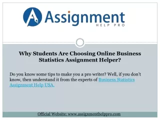 Why Are Students Choosing Business Statistics Assignment Help Online?